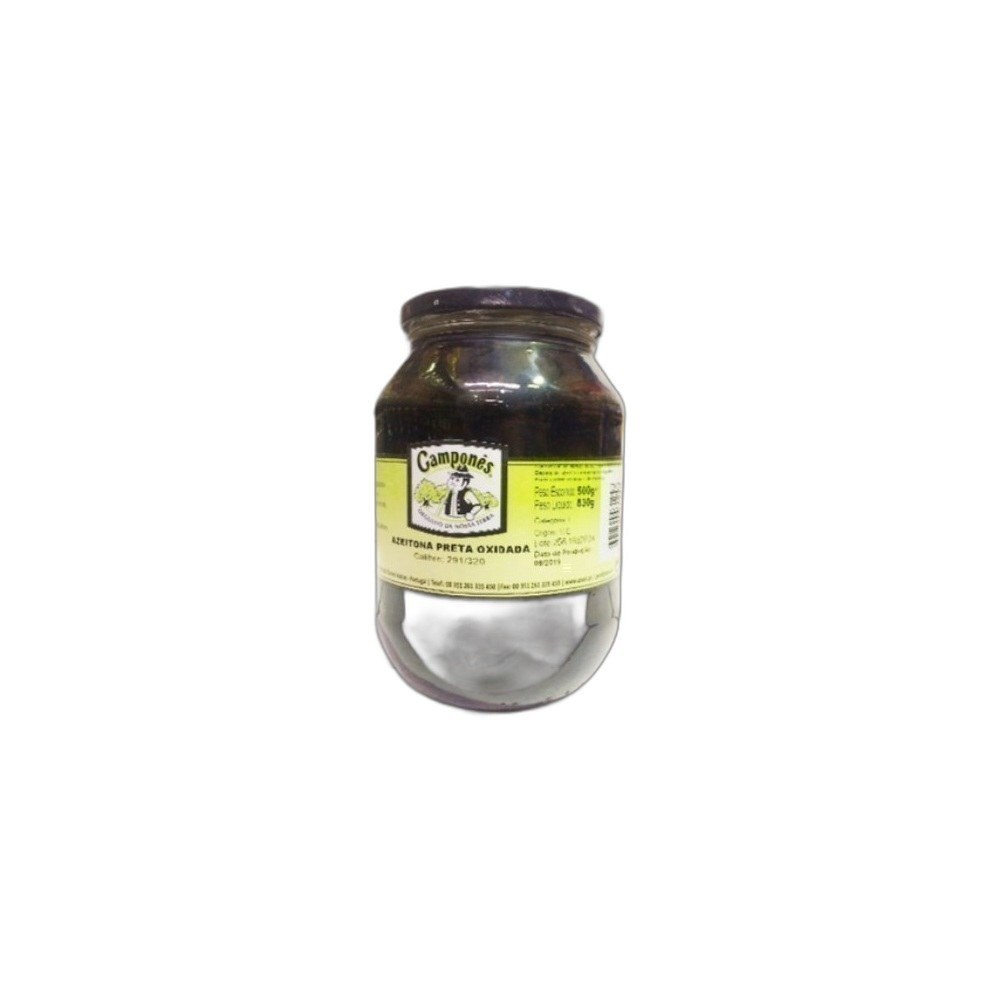 Azeitonas Camponês 500g/830g Pretas Inteiras