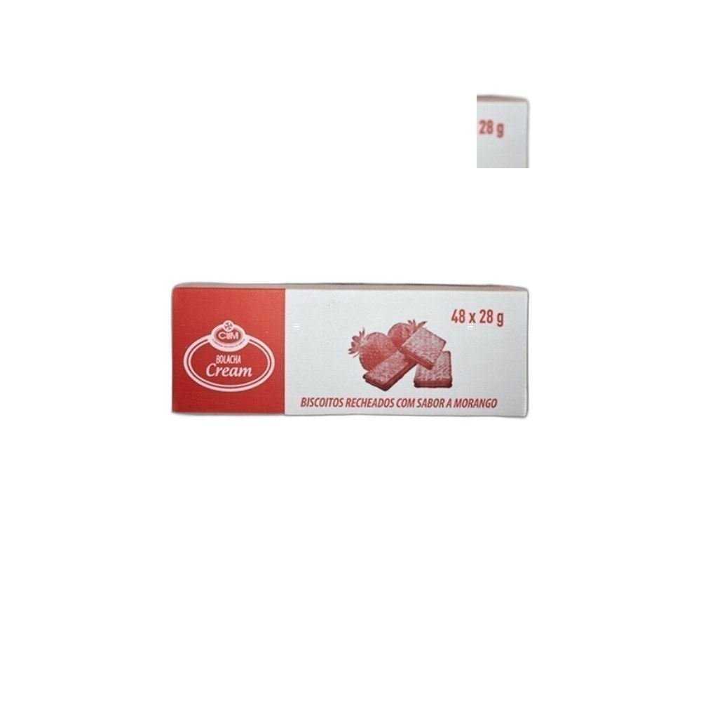 Bolachas Cim Cream Morango 28g