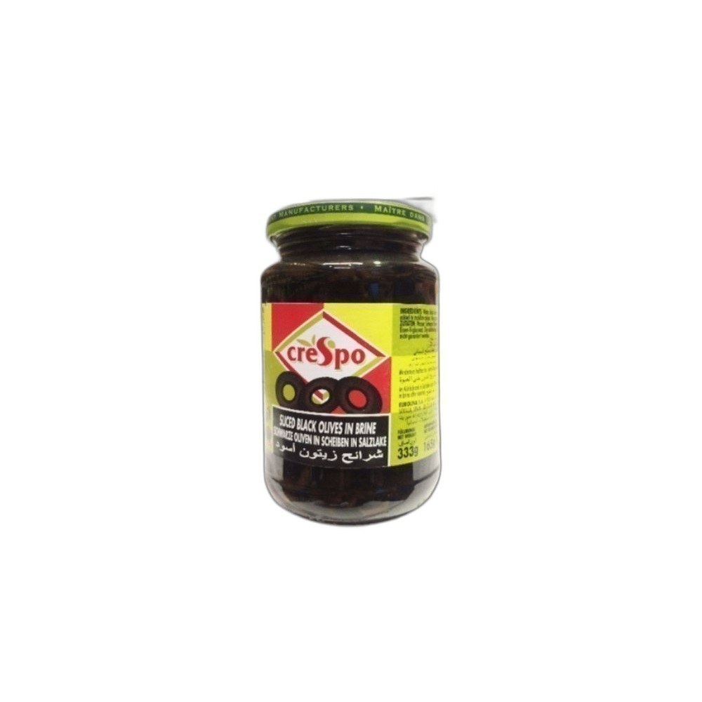 Azeitonas Crespo 165g/333g Pretas Laminadas