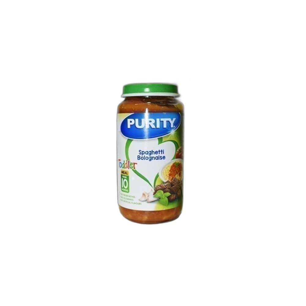 Purity 250ml Toddlers Para Bebê Mix-Spaghetti Bolognaise