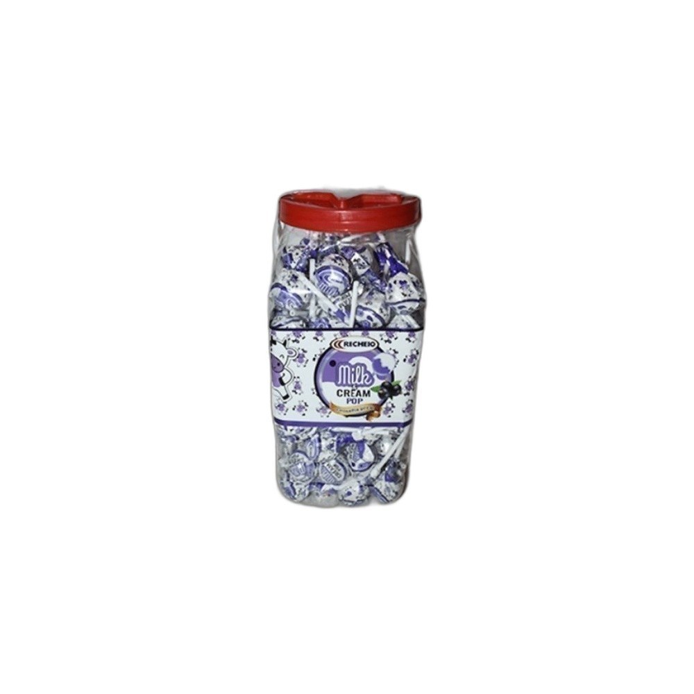 Doces Chupa Recheio 100un/13g Mix (Jar)-Groselha Preta