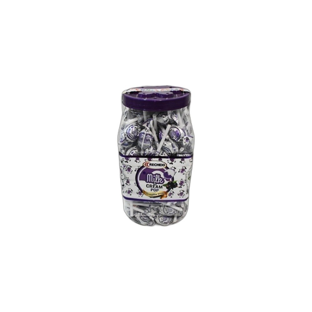 Doces Chupa Recheio 100un/10g Mix (Jar)-Groselha Preta