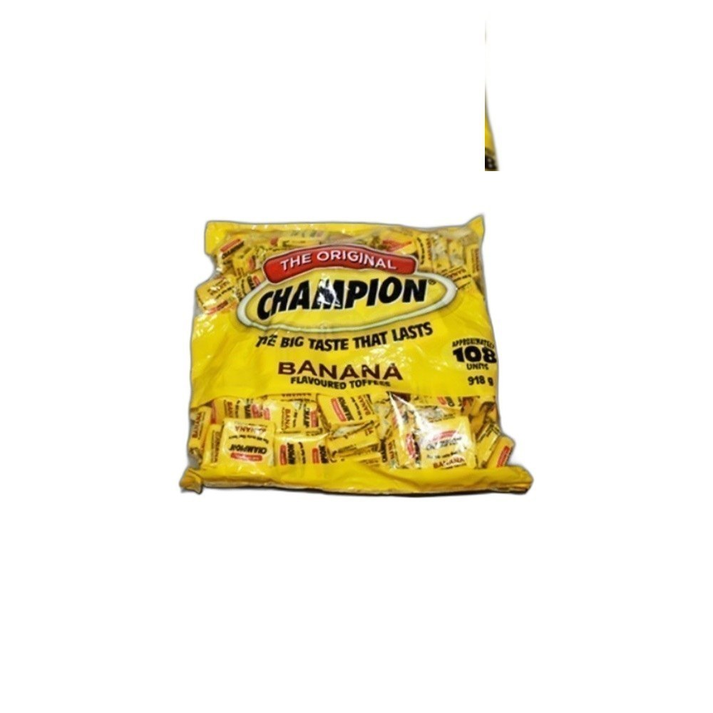 Doces Champion 918g/1kg/108un Toffee Mix-Banana