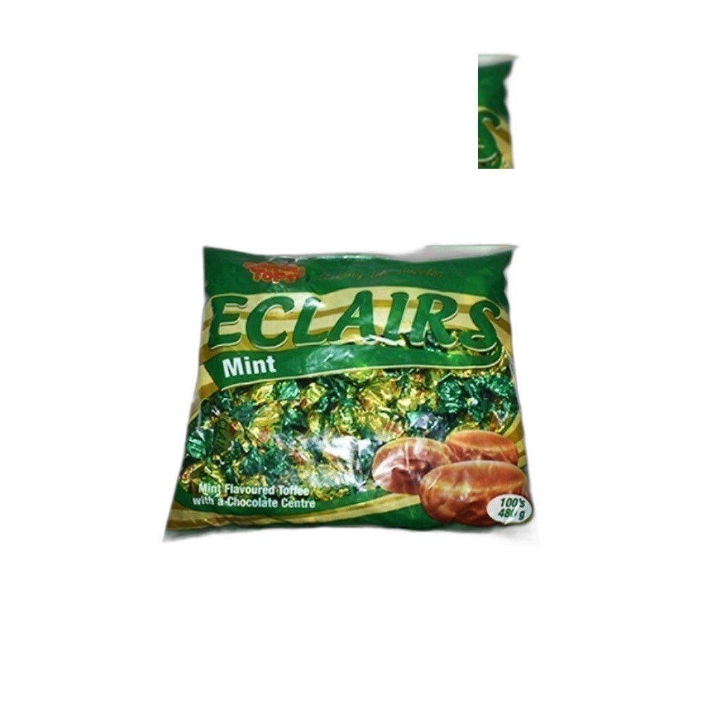 Doces Candy Tops 480g/100un Eclairs Mix-Mint