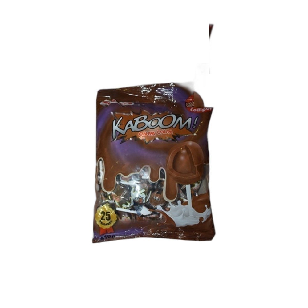 Doces Chupa Sweetos 25Pcs/410g Kaboom Mix-Chocolate