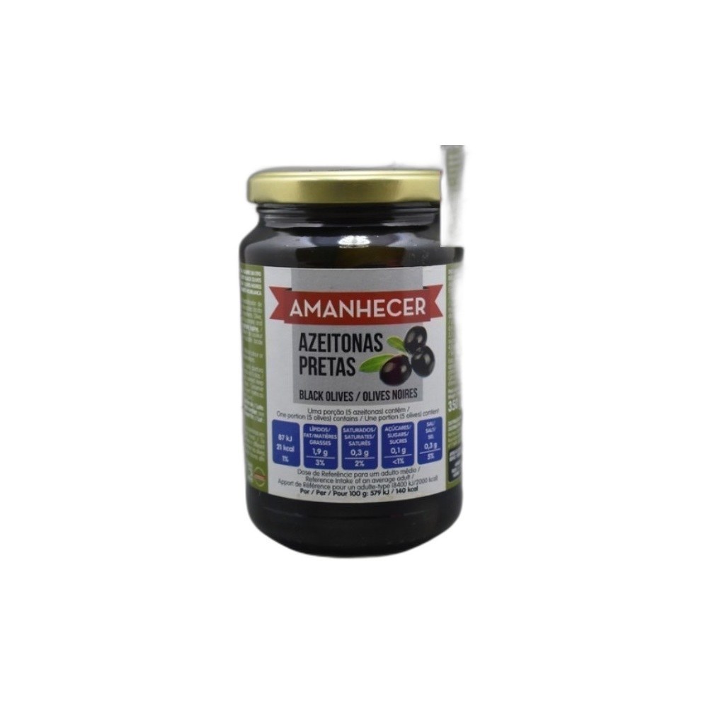 Azeitonas Amanhecer 210g/350g Pretas Inteiras