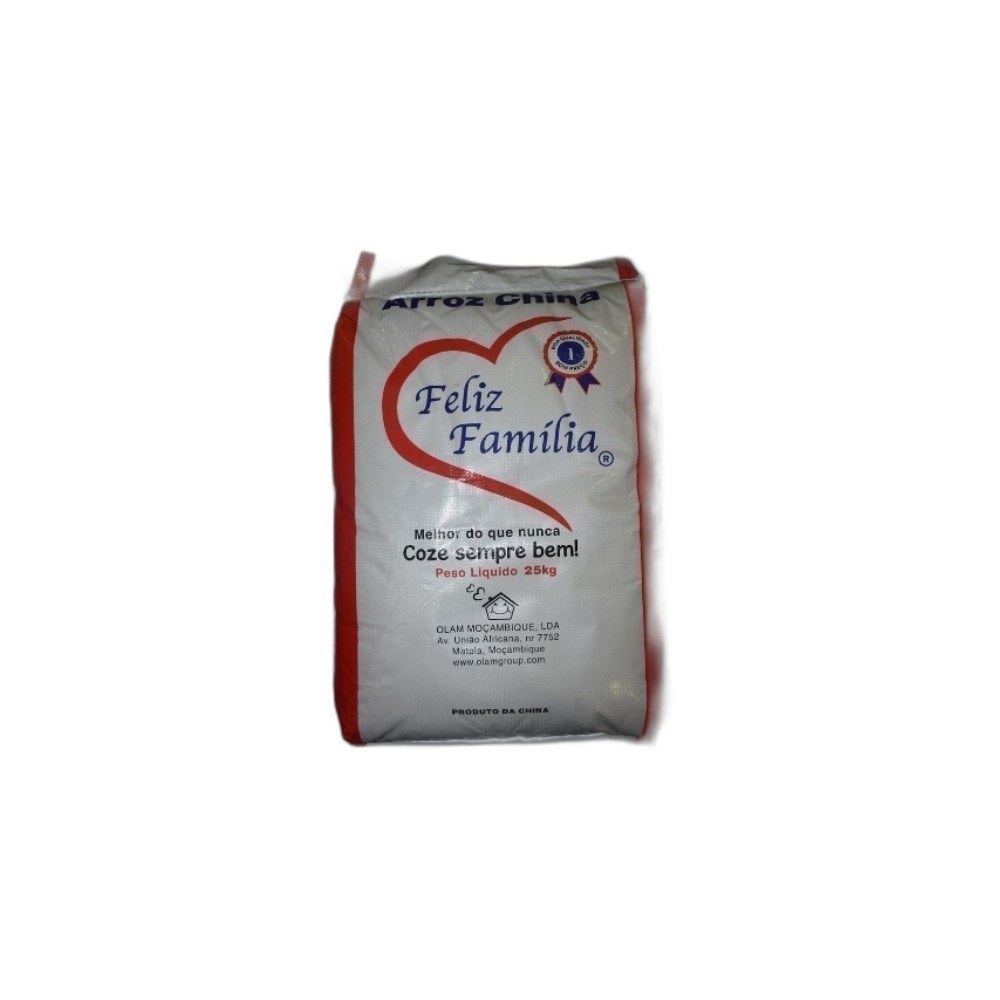 Arroz Feliz Família 25kg China Branco/Rosa