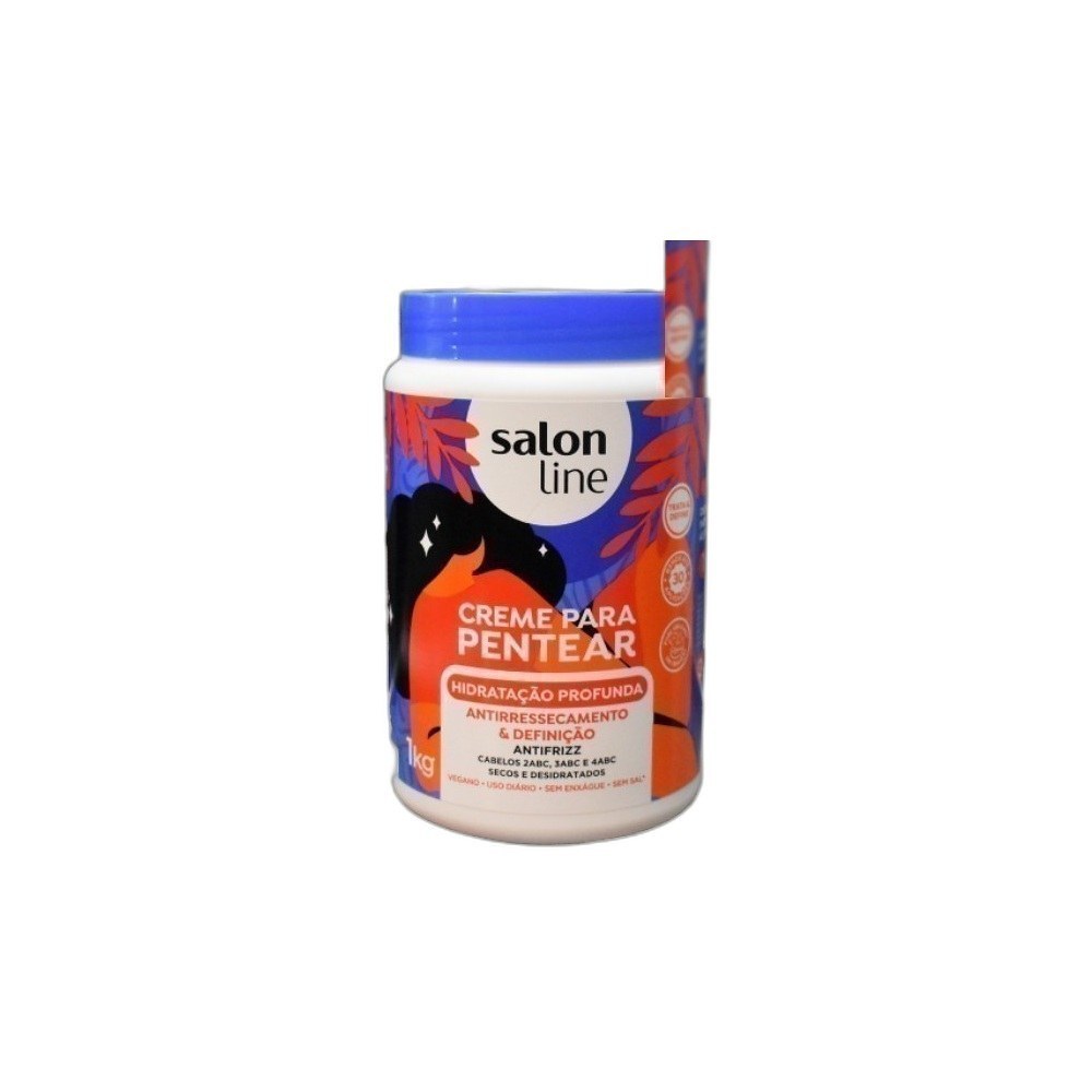 Creme Salon Line 1kg/1L De Pentear Mix-Hidratação Profunda