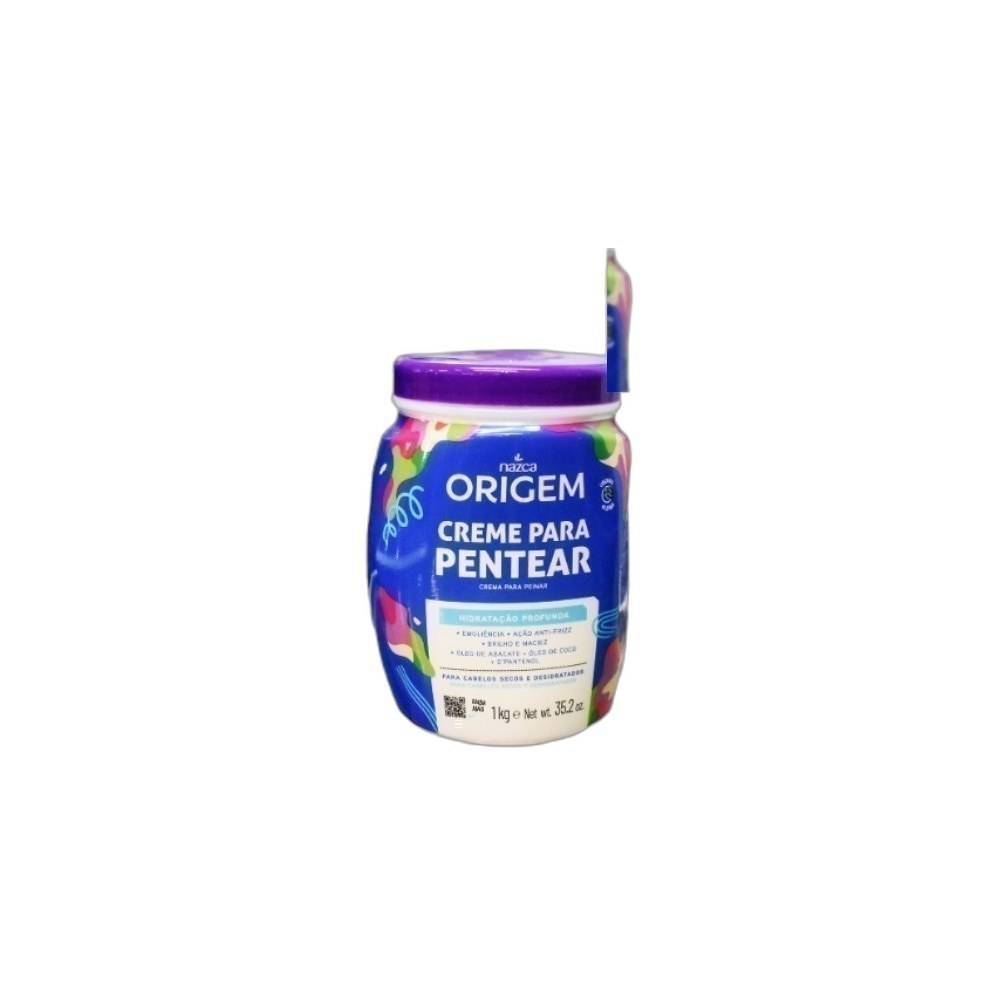 Creme Nazca Origem 1kg De Pentear Mix-Para Cabelos Secos E Desitrara