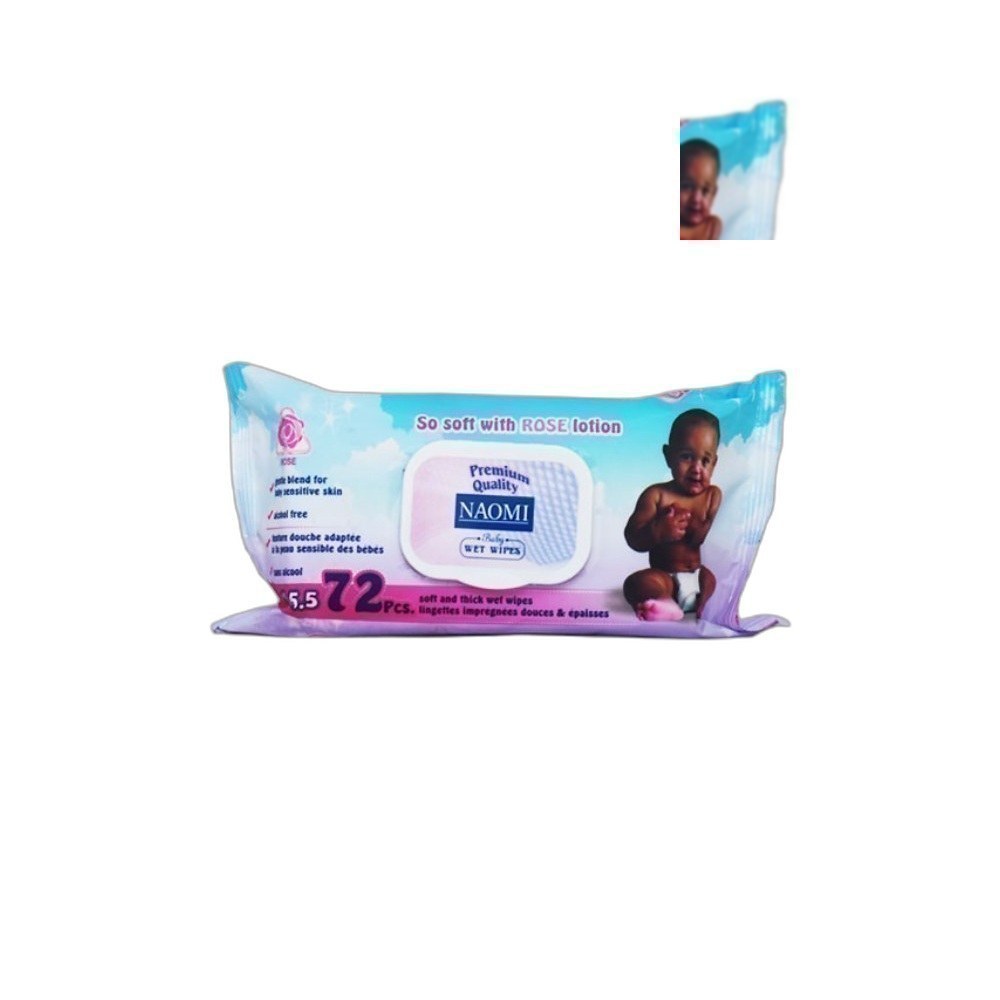 Wipes Naomi 72Pcs De Bebê-Rose