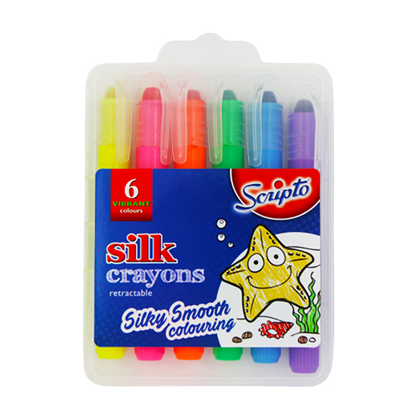 Scripto Silk Crayons Colours 6S