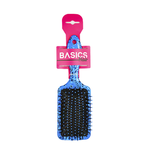 Basic Hair Brush Padle Retangular Blue