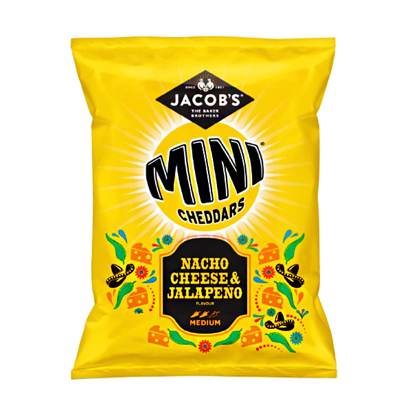 Jacobs Mini Cheddars Nacho Cheese Medium 105g