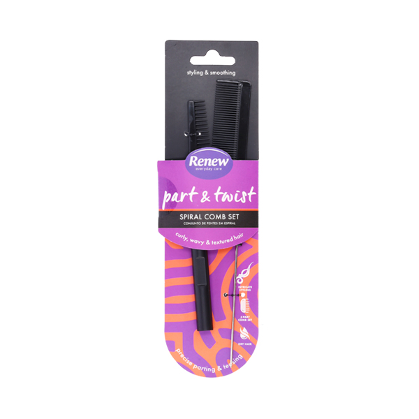 Renew Part & Twist Spiral Comb Set 2S
