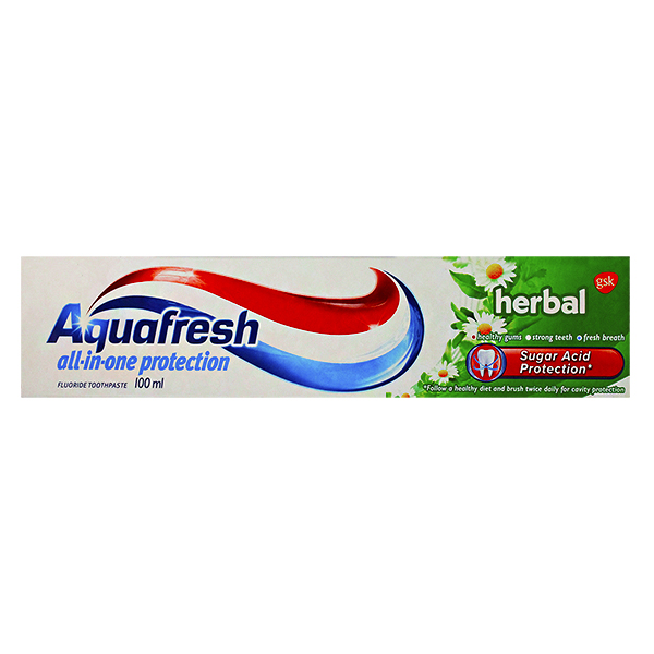 Pasta De Dentes Aquafresh 100ml Herbal