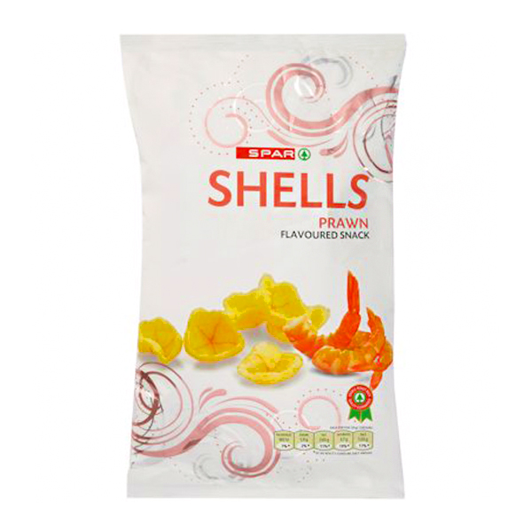 Spar Snack Shells Prawn 150Gr