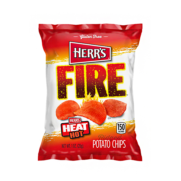 Herrs Potato Chips Fire Heat Hot 28g