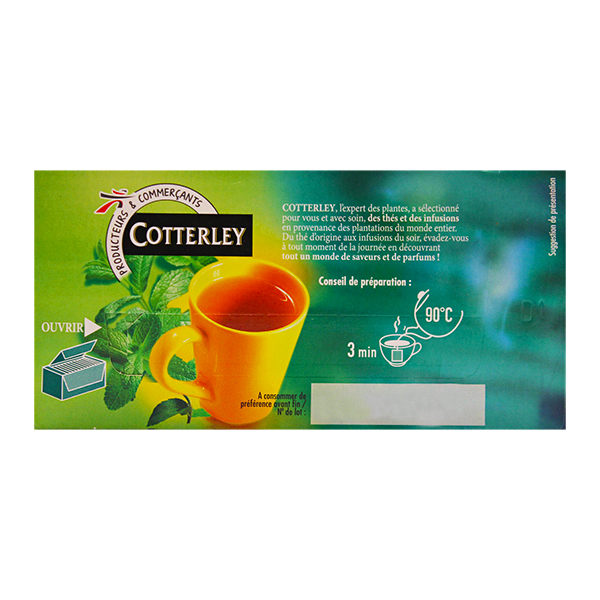 Cotterley Cha Verde Com Menta 25S 50g