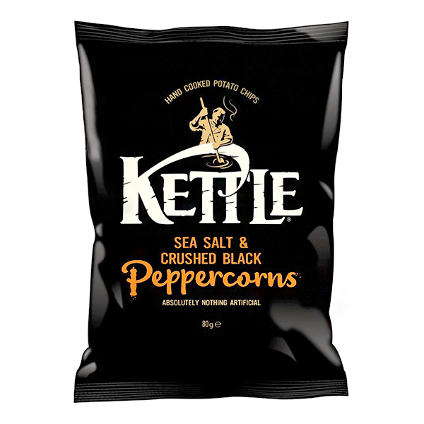 Kettle Sea & Salt Crush.black Pepper Corn 80g