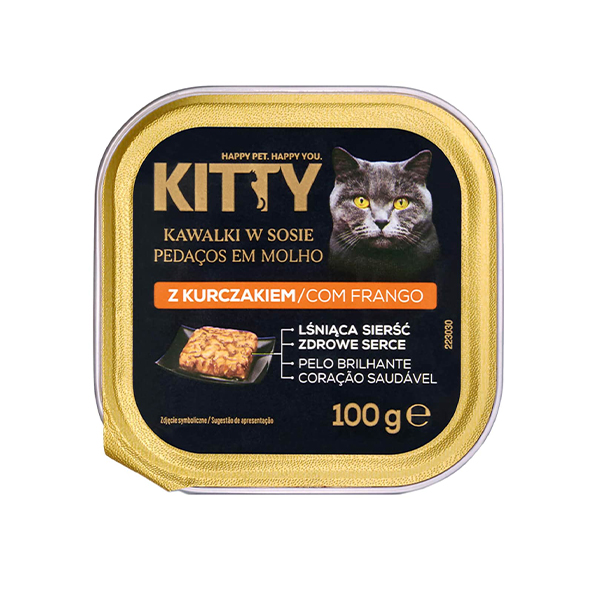 Kitty Pedacos Em Molho Com Frango