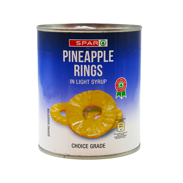 Spar Pineapple Rings In Light Syrup 825g
