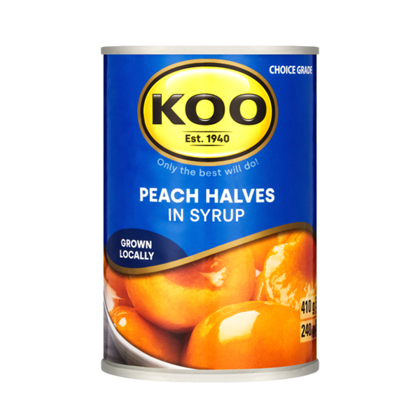 Koo Fruit Peach Halves In Syrup 410g