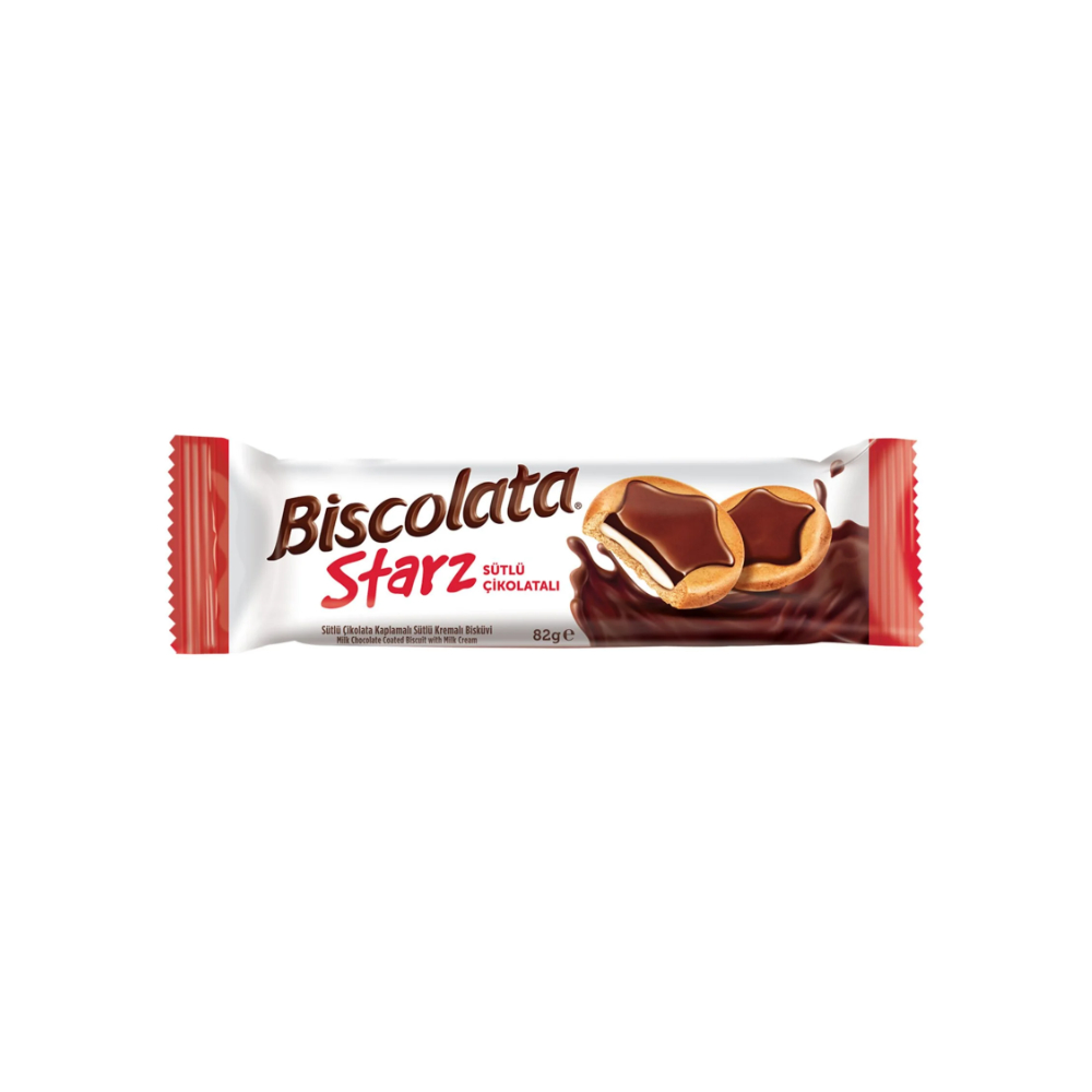 Bolachas Biscolata Starz Milk Choc 82g