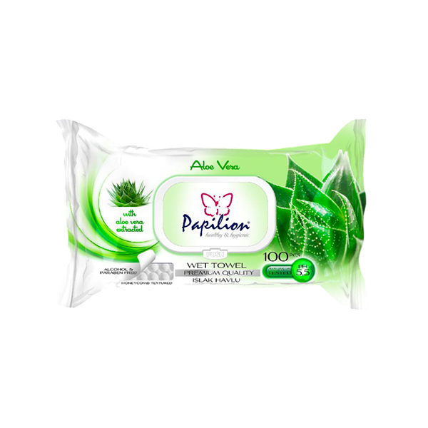 Papilion Baby Wipes Aloe Vera 100Pcs