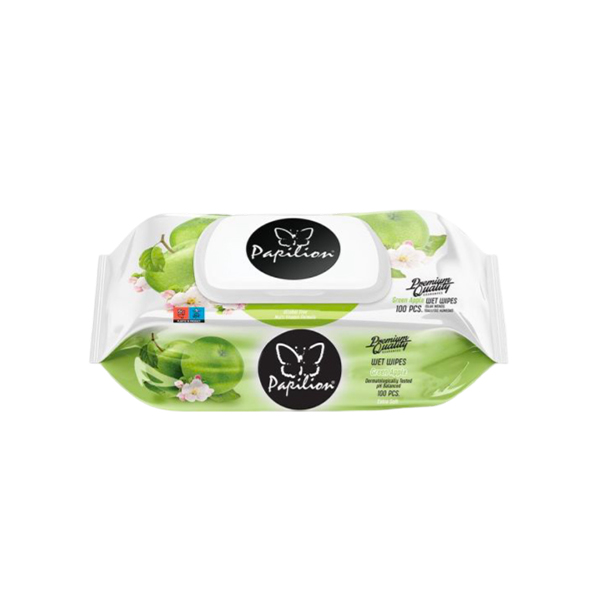Papilion Baby Wipes Green Apple 100Pcs