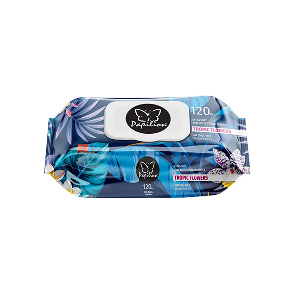 Papilion Baby Wipes Tropic Flowers 120Pcs