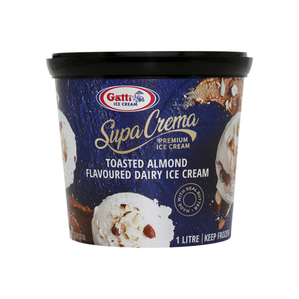 Gatti Ice Cream Supa Cream Toasted Almond 1L