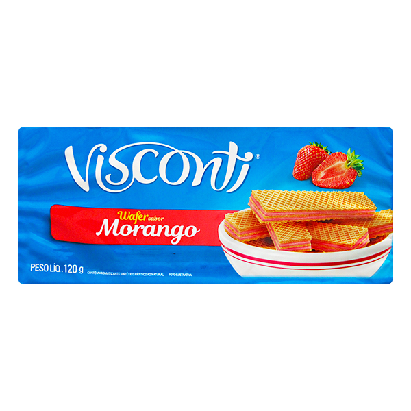 Visconti Wafer Morango 120Gr