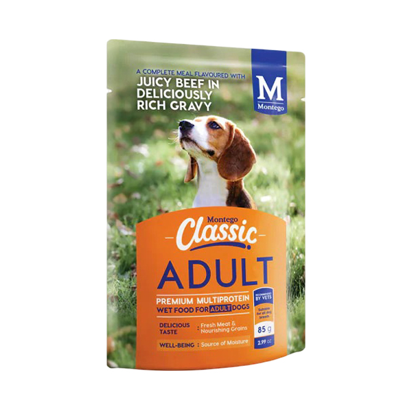Montego Classic Adult Juicy Beef 85g