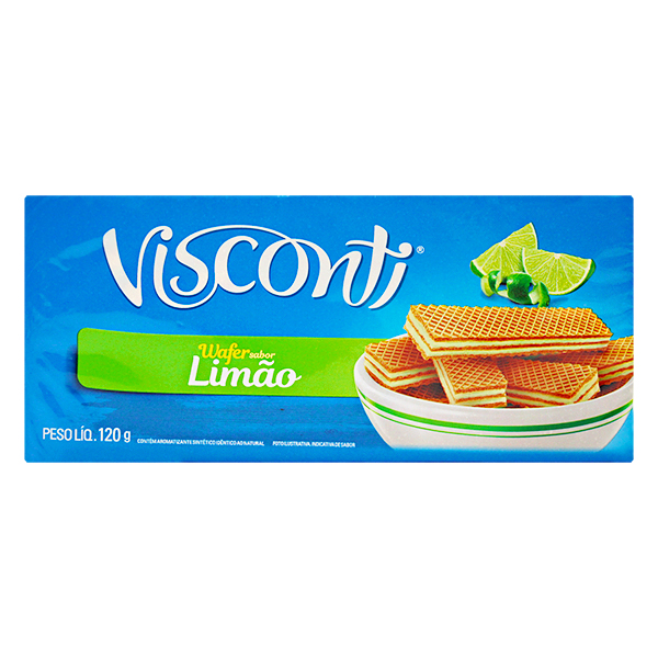 Visconti Wafer Sabor Limao 120Gr