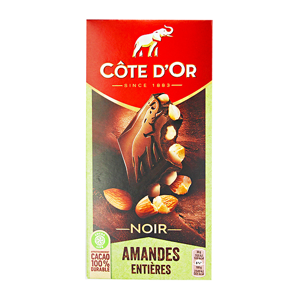 Cote Dor Chocolate Noirdark Wholenut 180g
