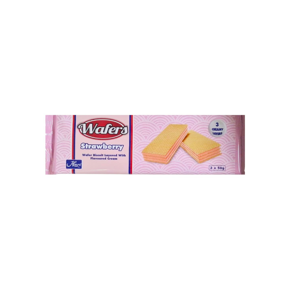 Henro Bolachas Wafers Morango 100Gr