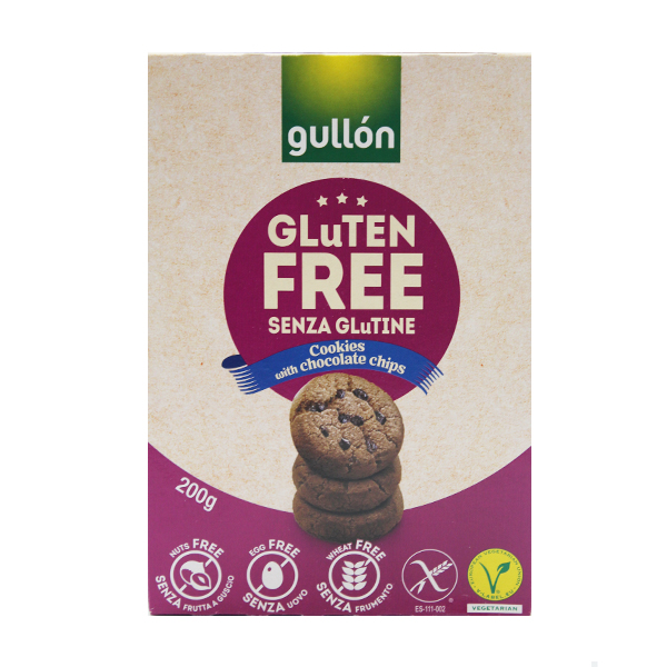 Gullon S/Gluten Cookies With Chocolate 200g