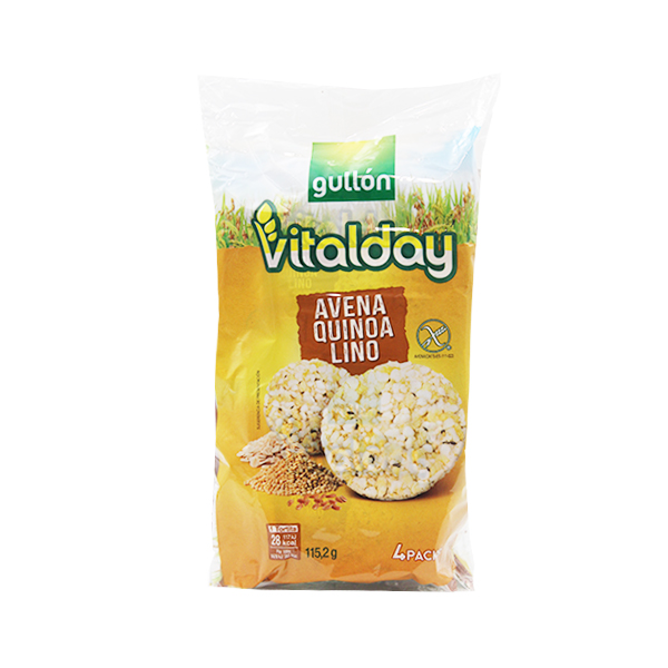 Gullon Vitalday Avena Quinoa Lino 115.2g