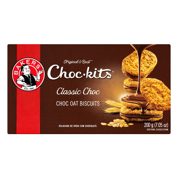 Bolachas Bakers Choc Kits 200g Mix-White Choc