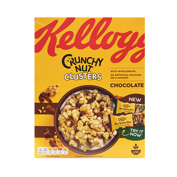 Kelloggs Crunchy Nut Clusters Choco.450g