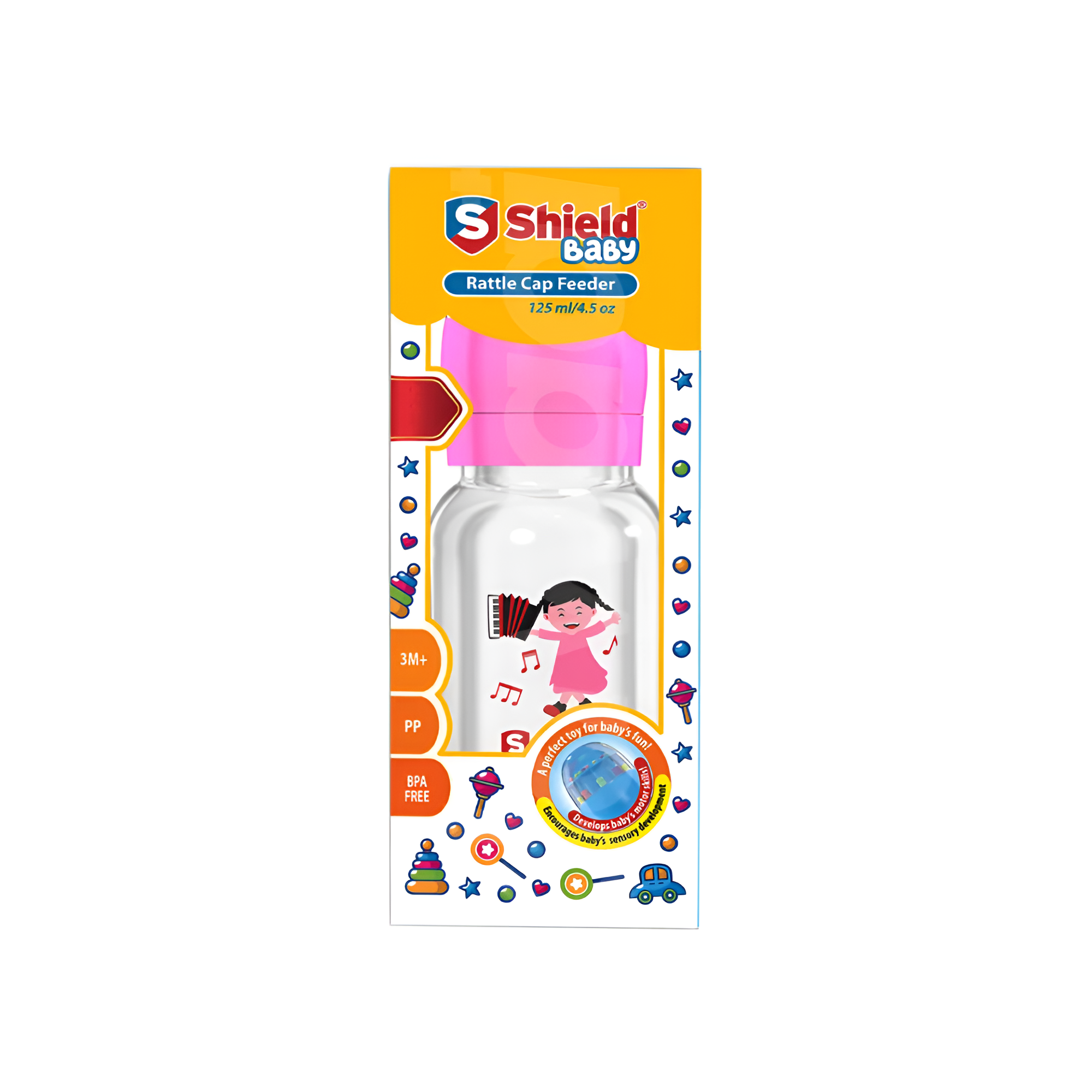 Shield Baby Rattle Cap Feeder 125ml/4. 5Oz