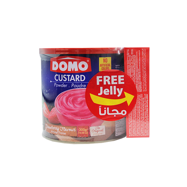 Domo Custard Powder Strawberry Flav.300g