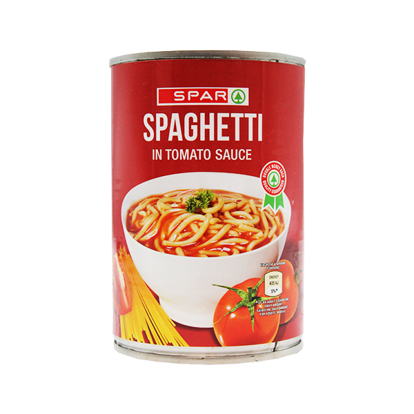 Spar Spaghetti In Tomato 410g