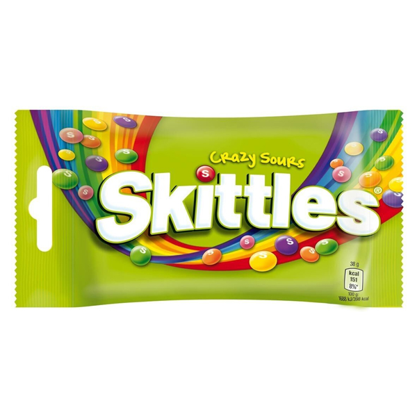 Skittles Crazy Sours Fruit 100Gr