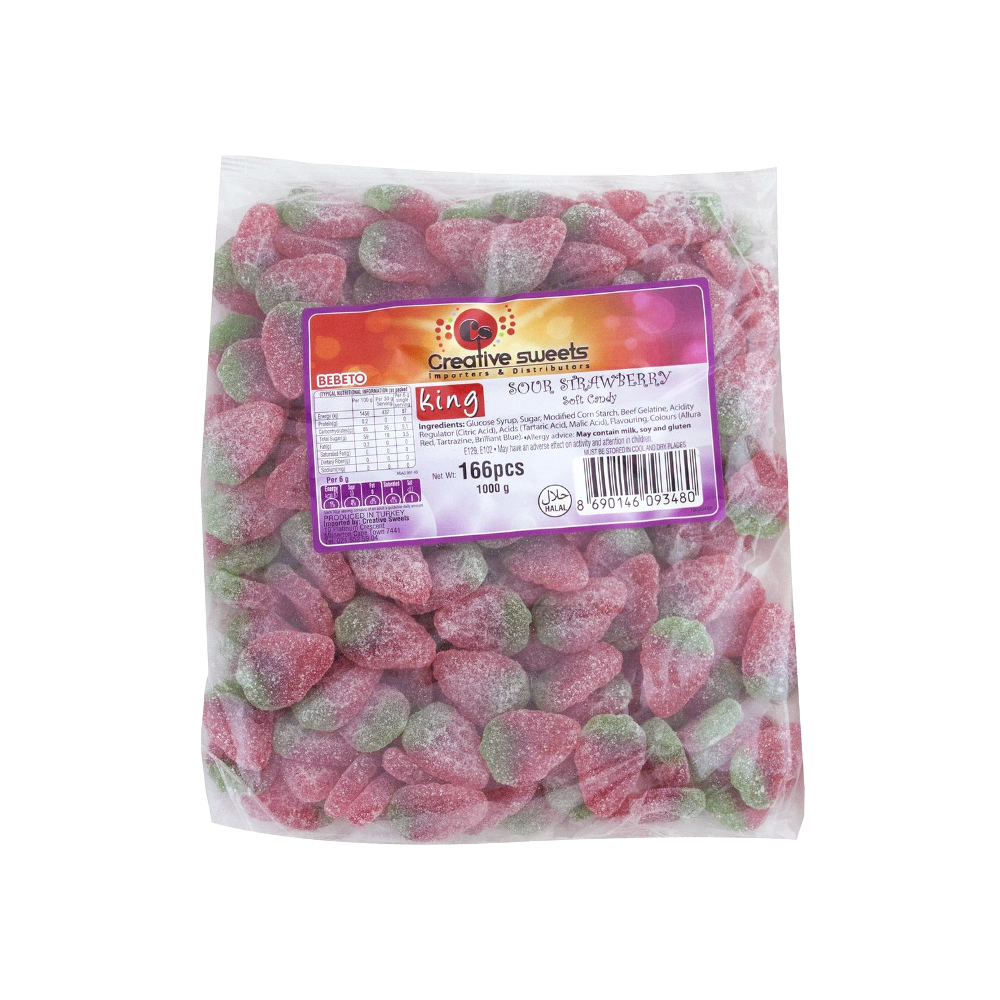 Creative Sweets Sour Strawberry Candy 1000g