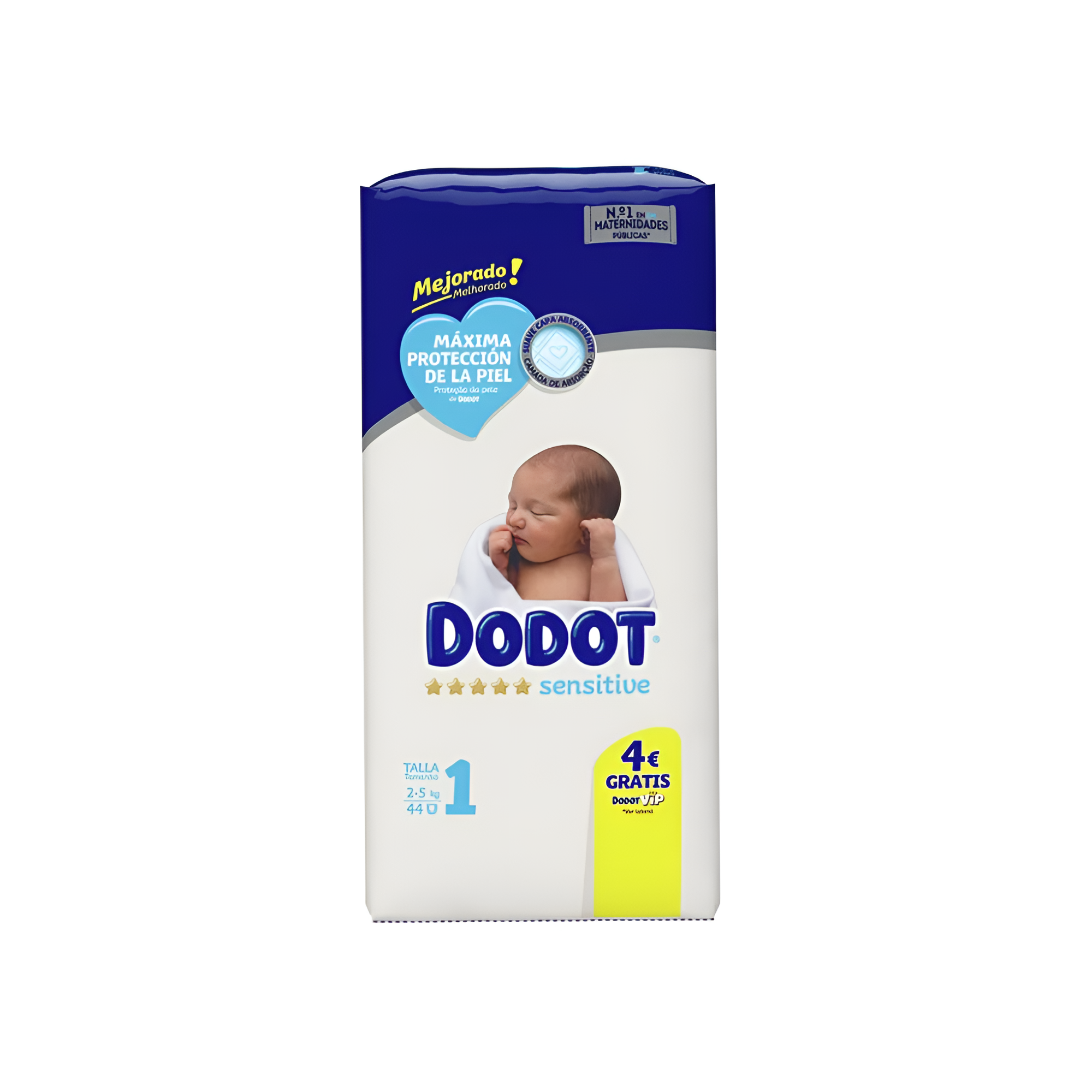 Dodot Fraldas Sensitive 2-5kg 44S
