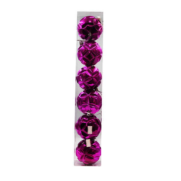 Bolas De Enfeite P/Natal Vermelhas 6S 180491X