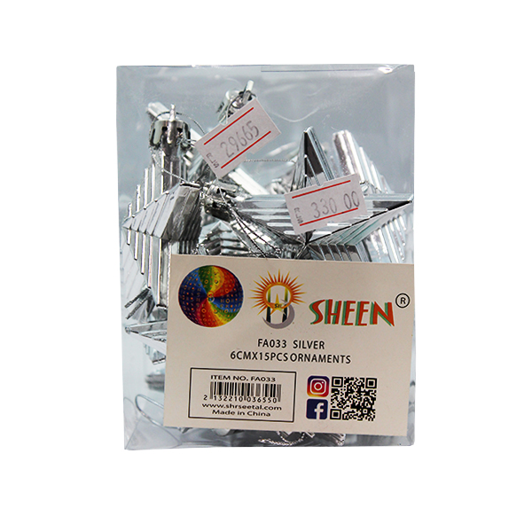 Sheen Fa033 Silver 15Pcs Ornaments