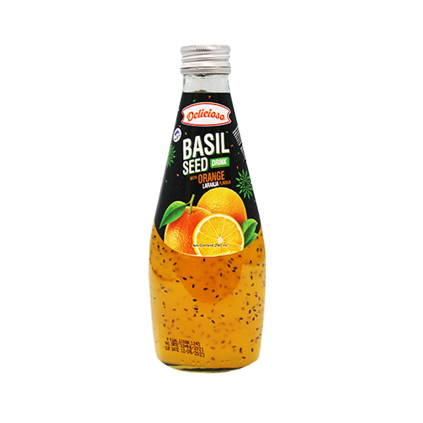 Delicioso Basil Seed Drink Orange Flav.290ml