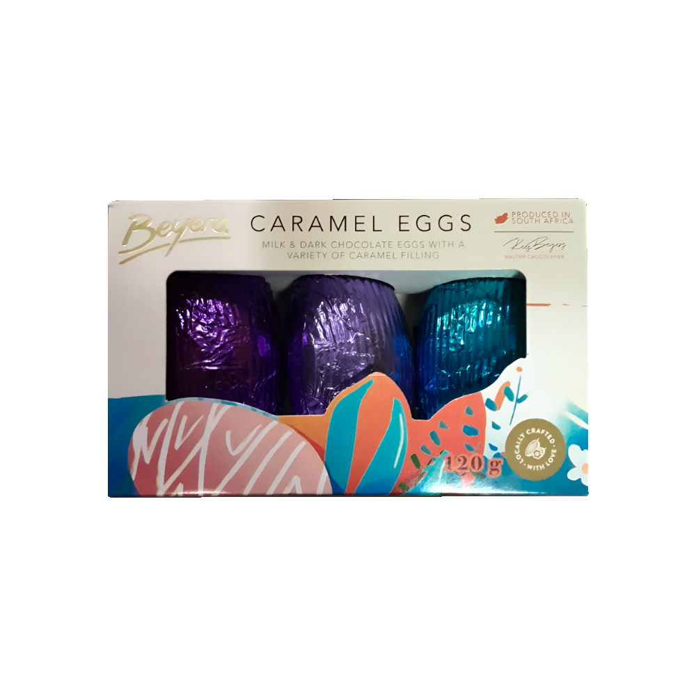 Beyers Caramel Eggs Dark/Milk 120g